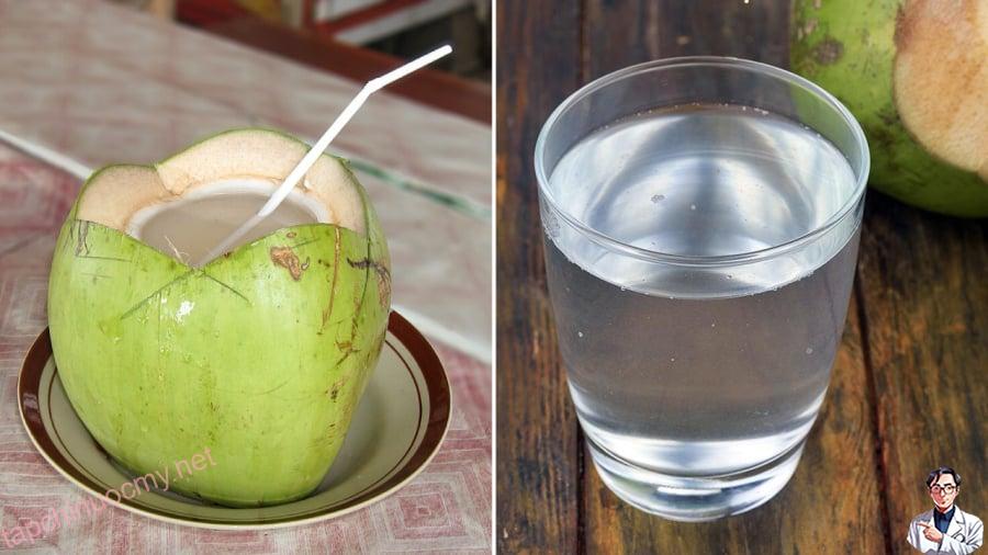 Nước dừa cung cấp nhiều vitamin, khoáng chất có tác dụng bù nước, bù điện giải rất tốt.