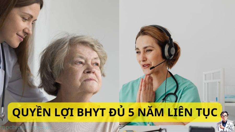 Người có BHYT đủ 5 năm liên tục và có số tiền cùng chi trả lớn hơn 6 lần lương cơ sở sẽ được hưởng 100%