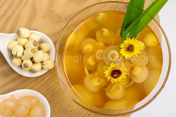 cách nấu chè hạt sen đường phèn