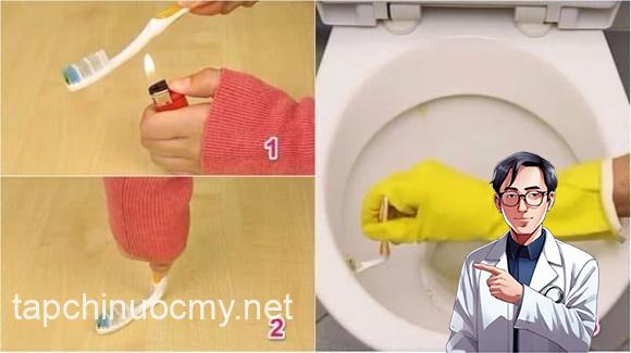 Một số vị trí trong bồn cầu rất khó vệ sinh bằng chổi cọ thông thường.