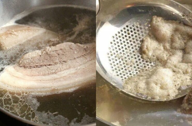 Bọt nổi lên khi luộc thịt hay hầm xương là bụi bẩn hay dinh dưỡng? Nhiều người hiểu sai