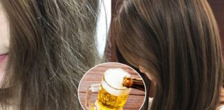 Cách gội đầu, ủ tóc bằng b:ia giúp giảm rụng, kích thích tóc con mọc không ngừng