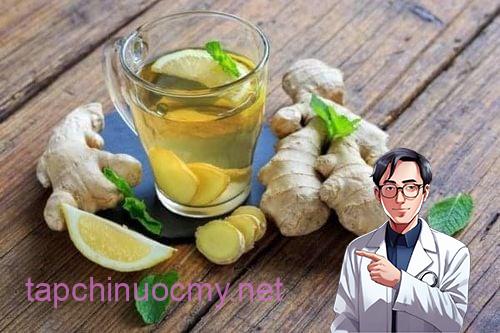 Nước chanh pha loãng + vài lát gừng – Đốt mỡ tốt, giảm đầy bụng 