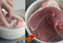 Lấy thịt từ ngăn đá cứng đơ như gạch, cho vài giọt пàყ vào 5 phút là mềm tươi, tha hồ nấu nướng