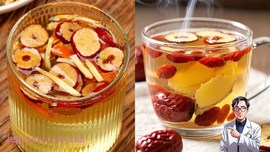 Trà gừng táo đỏ mang lại nhiều lợi ích cho sức khỏe, giup làm đẹp da, hỗ trợ giảm cân.