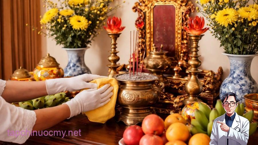 Lau dọn ban thờ cuối năm cần chú ý