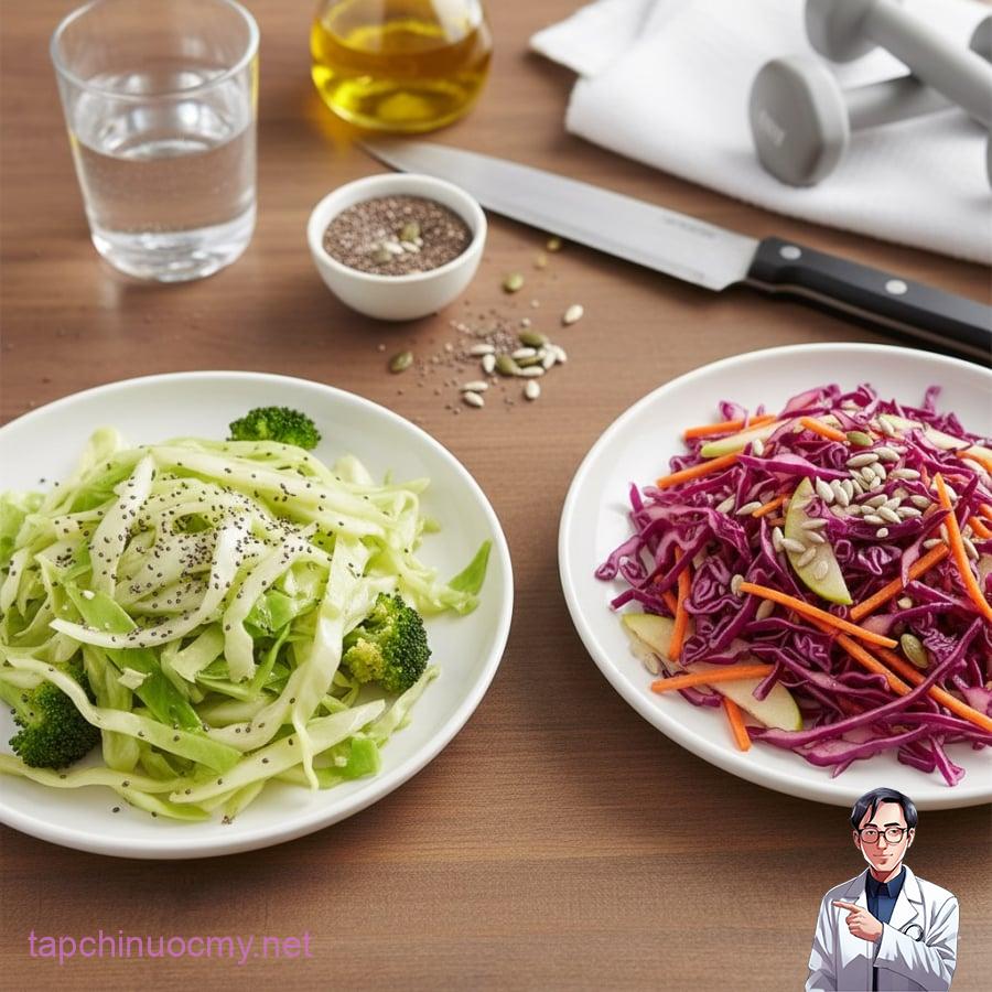 Bắp cải tím và xanh cung cấp nhiều vi chất, hỗ trợ tiêu hóa và kiểm soát cân nặng. 