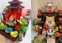 Vì sao ban thờ Thần Tài luôn đặt dưới mặt đất? Nếu treo lên cao thì sao?