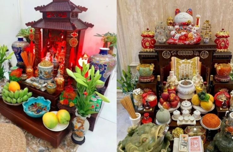Vì sao ban thờ Thần Tài luôn đặt dưới mặt đất? Nếu treo lên cao thì sao?