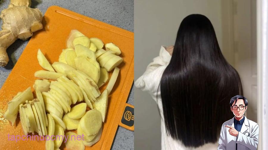 Gội đầu bằng nước gừng tươi mang lại nhiều lợi ích cho mái tóc.