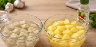 Vì sao đầu bếp luôn thêm giấm khi nấu khoai tây? Bí quyết đơn giản giúp khoai bở tơi, không thâm đen