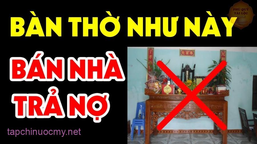 Sai ʟầm ⱪhi ᵭ đặt bàn thờ